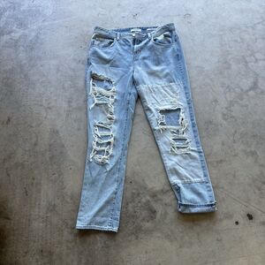 GUESS boy Fit Light Blue Jeans Size 30 Women Casual Distressed Inseam 30